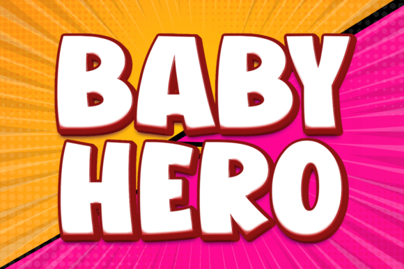 Baby Hero: A Bold Comic Font for Dynamic Branding Projects