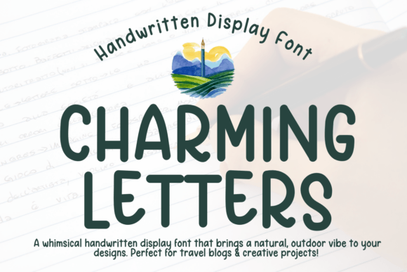 Charming Letters: A Handwritten Display Font for Elegant Editorial Design