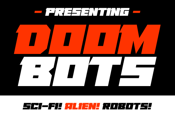Doombots: A Bold Display Font That Elevates Handmade Product Design