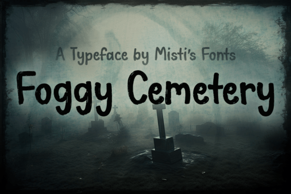 Foggy Cemetery: A Spooky Display Font for Bold Editorial Design