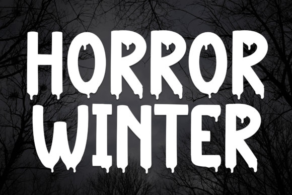 Horror Winter Font: Spooky Style for Crafty Projects and Handmade Goods