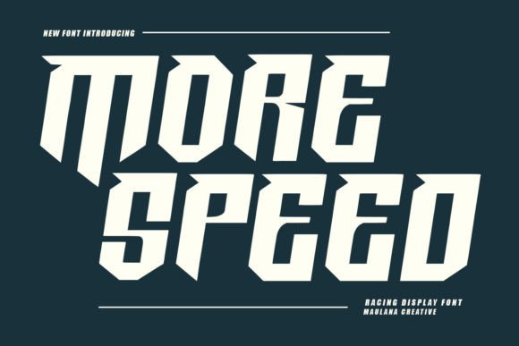 More Speed: A Bold Display Font for Dynamic Branding Projects