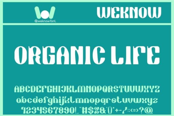 Organic Life: A Vibrant Display Font for Small Business Branding