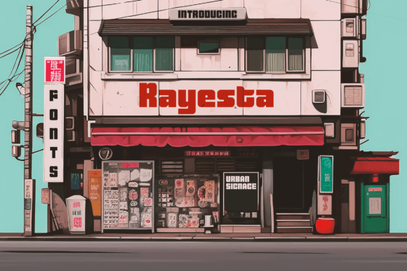 Rayesta: A Futuristic Typeface for Bold Editorial Design