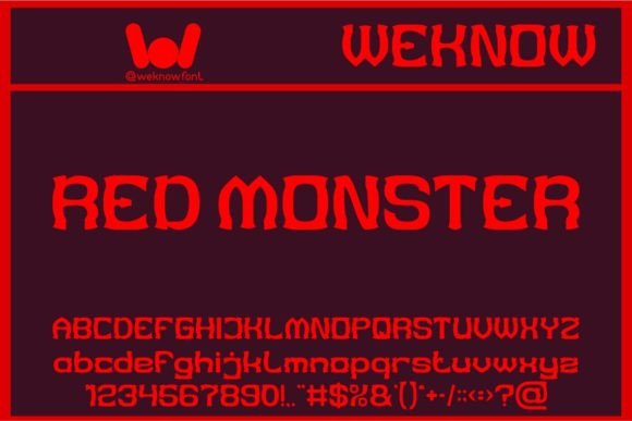 Red Monster: A Gothic Display Font That Commands Attention