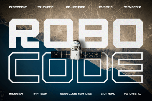 Robocode: A Futuristic Display Font for Bold, Tech-Inspired Craft Designs